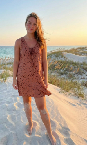 Rust Dot Summer Dress