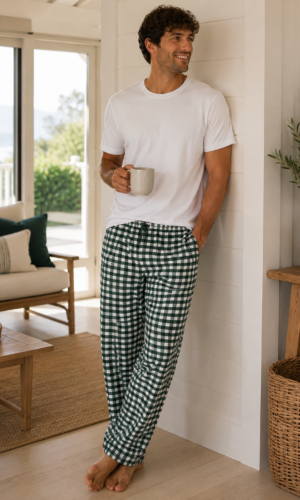 Evergreen Gingham Lounge Pants