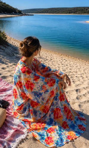Painted Hibiscus Long Pant Suit